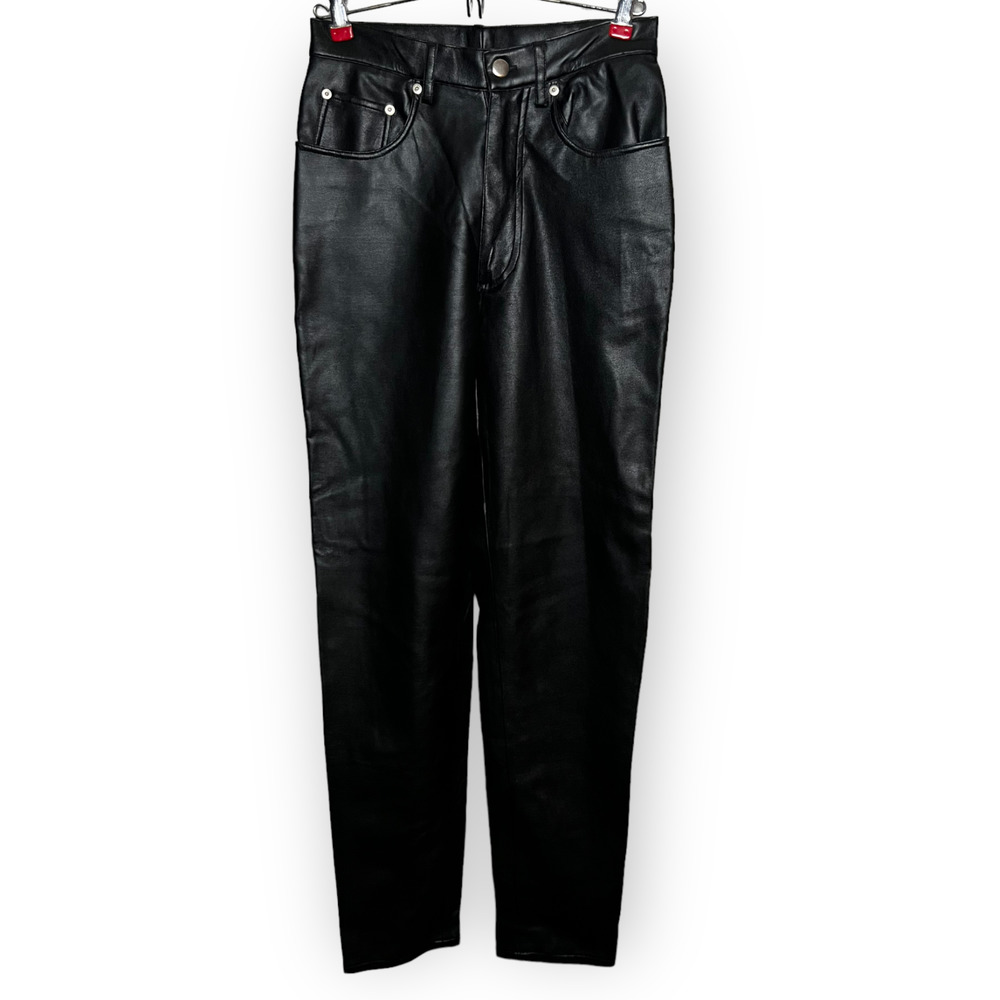 BB Dakota Vintage 90's Junior's Black Faux Leather High Waist Pants Size 5/6